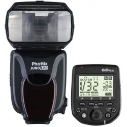 Phottix Juno Li60 Lithium Battery Hot Shoe Flash + Odin Lite Tx Combo