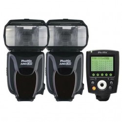 Phottix Juno Li60 Lithium Battery Hot Shoe Flash X2  + Odin II Tx Combo (Nikon)