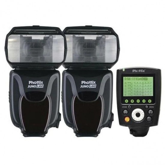 Phottix Juno Li60 Lithium Battery Hot Shoe Flash X2  + Odin II Tx Combo (Sony)