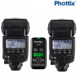 Phottix Juno Manual Hot Shoe Flash Ares II Double Combo