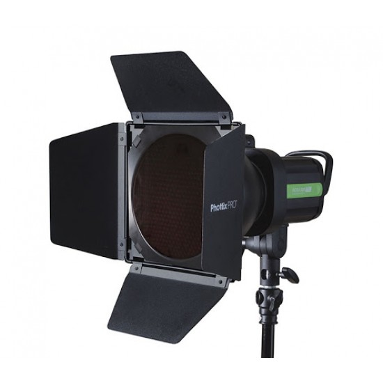 Phottix Barndoors, Grid and Gel Set (for 7" reflectors) 擋光板，蜂巢和濾光片套裝（適用於7"反光罩） 
