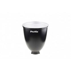 Phottix 45 ° Long Range Reflector with Grid and Diffuser (Bowens Mount, 30cm, 11.8, Silver) 長焦反光罩-帶蜂巢和柔光罩