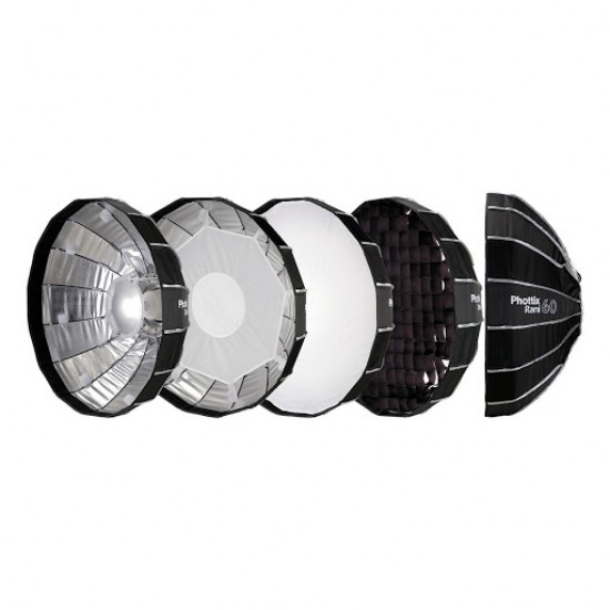 Phottix Rani 60 Folding Beauty Dish (60cm, 24, Silver, 16-Rod) 雷達罩