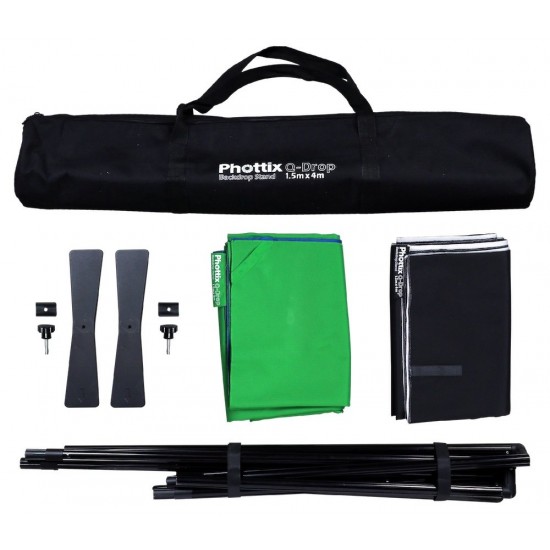 Phottix Q- drop Collapsible Backdrop Kit (4-Color,1.5m*4m)